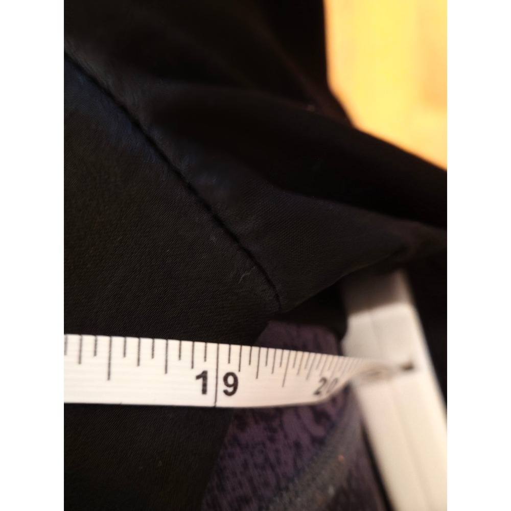BCBGMAXAZRIA Eddie Asymmetrical Black Satin Dress Long Sleeve V-Neck Small - Picture 5 of 6